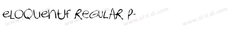 eloquentjf REGULAR P字体转换